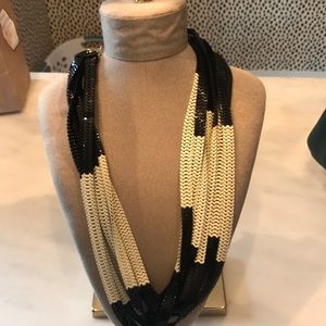 Amrita Singh Black and White Chunky Chain Necklace